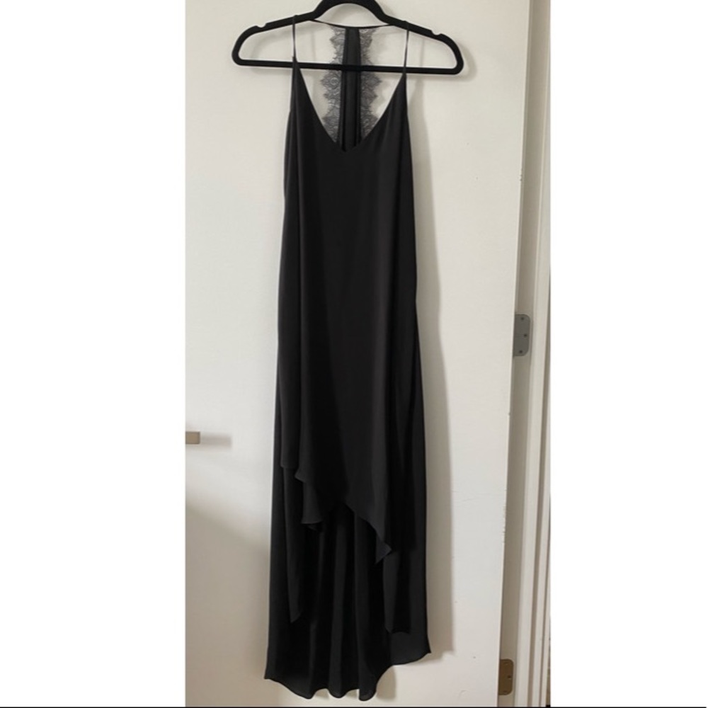 BCBG CHIFFON RACERBACK DRESS